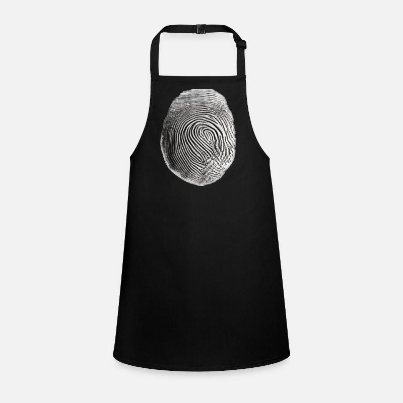 Fingerprint black Children's Apron