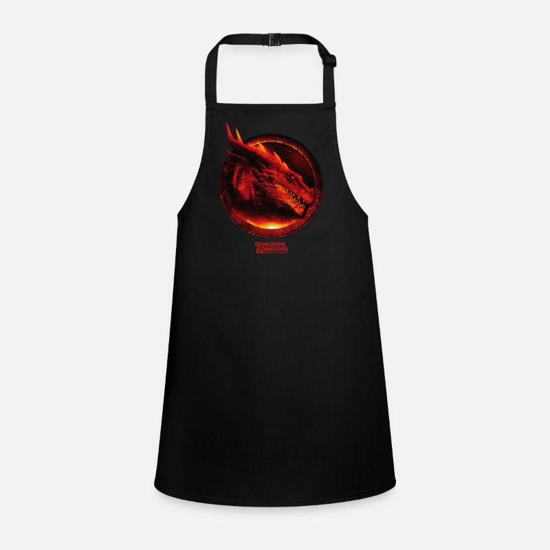 Dungeons & Dragons Red Dragons Head - Children's Apron - black