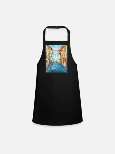 Multergasse - Children's Apron - black - Front