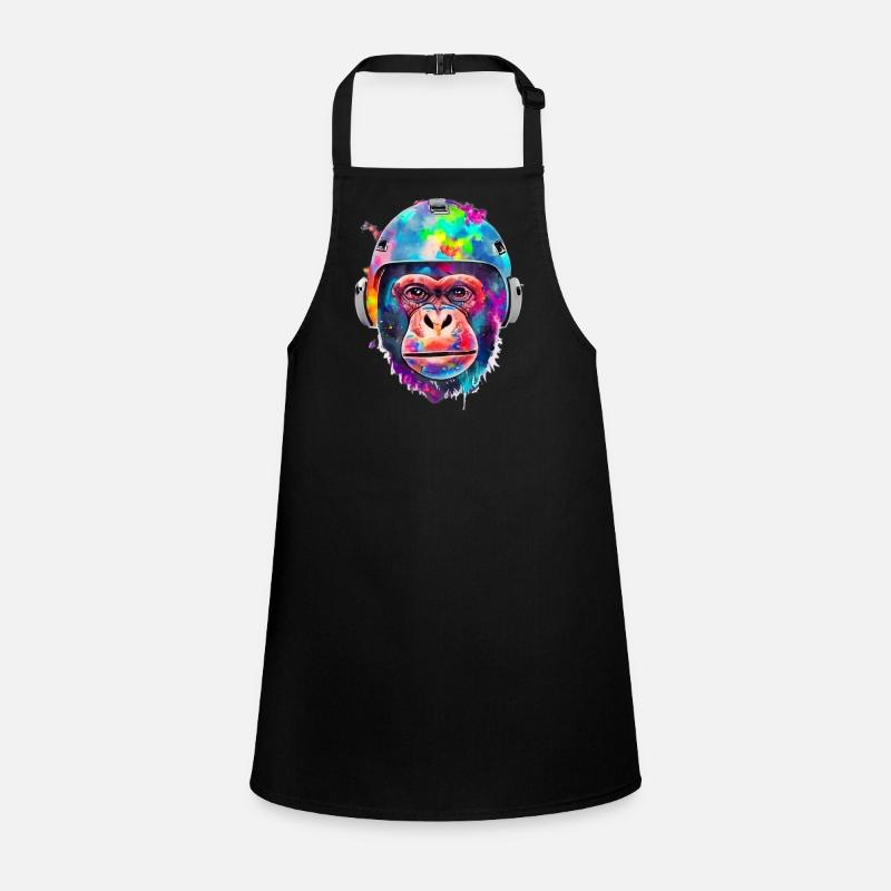 Monkey with a space helmet Children's Apron