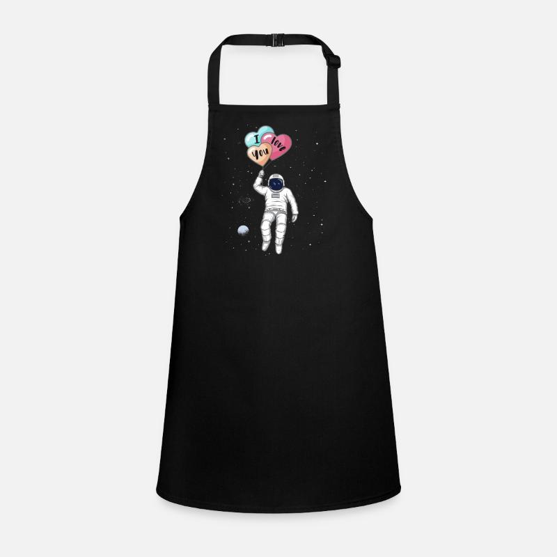 Astronaut, Ich liebe dich, Herz Ballons Schürze für Kinder