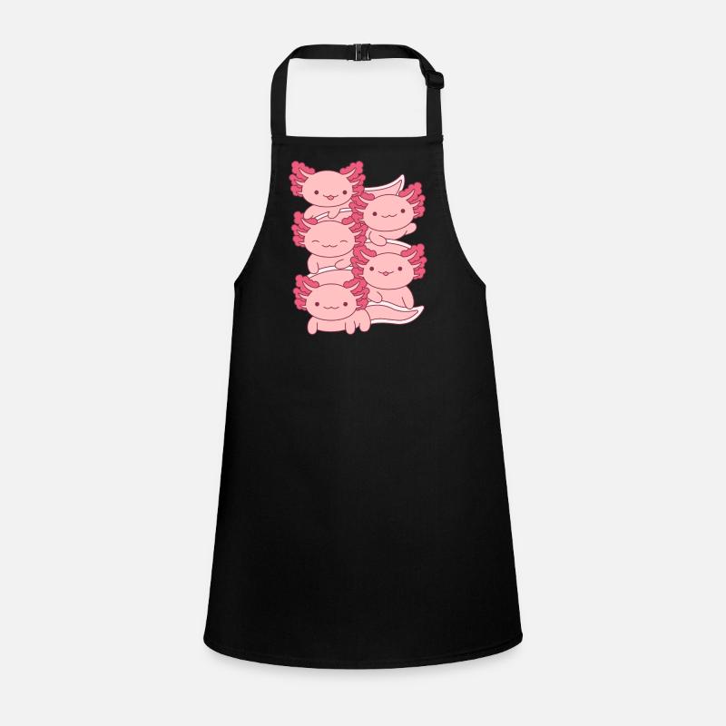 Pink Axolotl Group Design for Axolotl Lovers Children's Apron