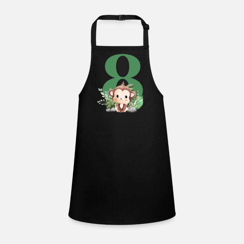 8th Birthday Monkey Safari Children's Apron
