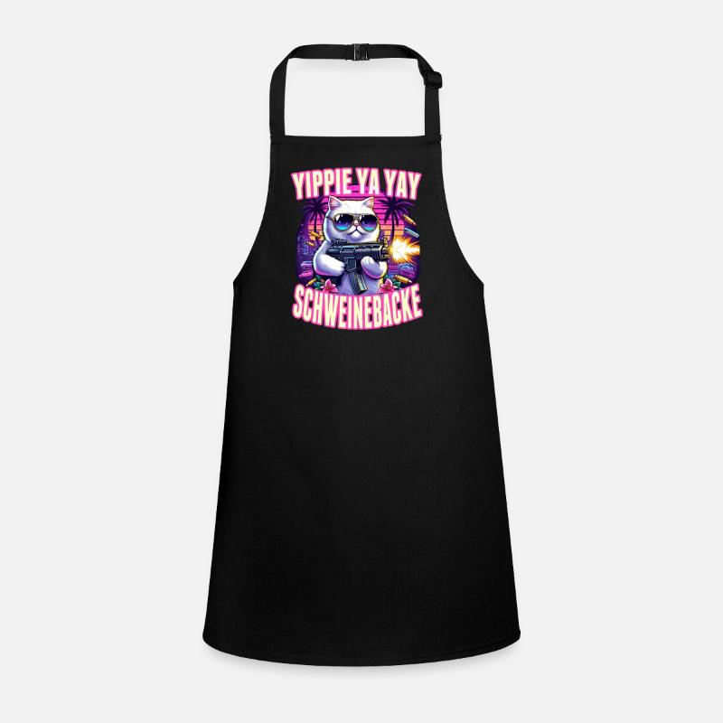 Chat Dire Drôle Minigun Gamer GTA Tablier Enfant