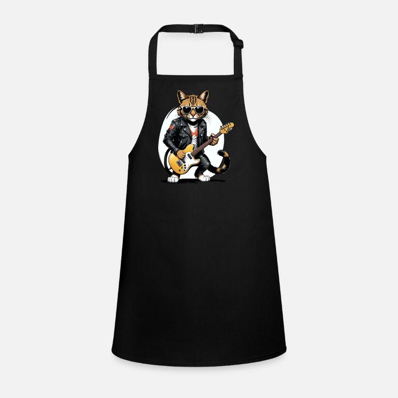 Cat Rocker Katze HardRock Geschenk Schürze für Kinder