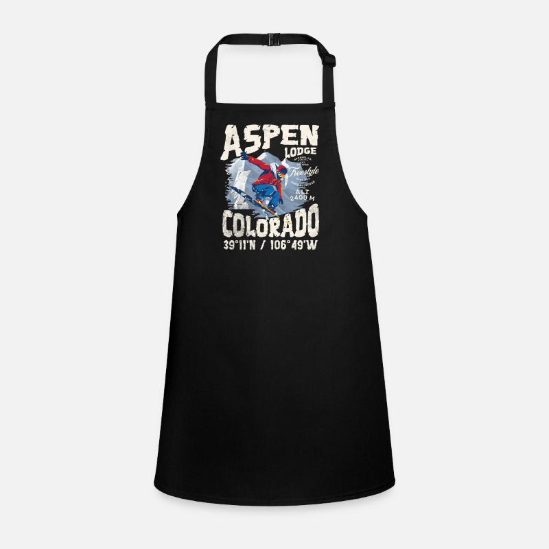 Snowy Mountain Skier Children's Apron