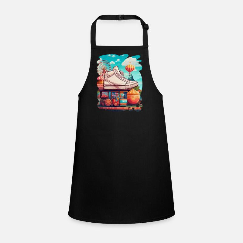 Colorful creation funfair, games, candy Children's Apron