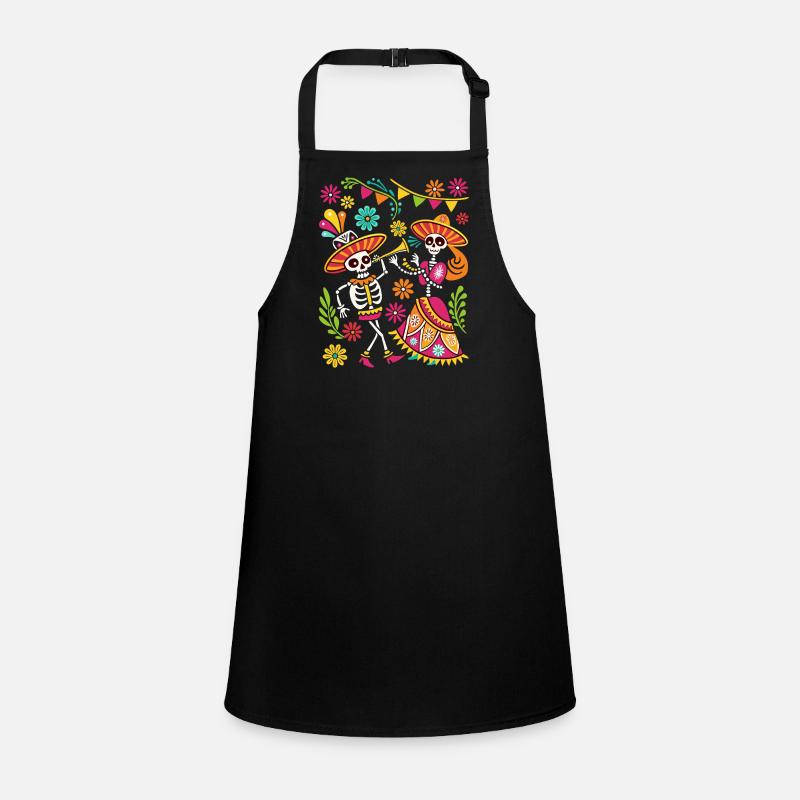Mexican Skull Sugar Skull Dia de Muertos Children's Apron