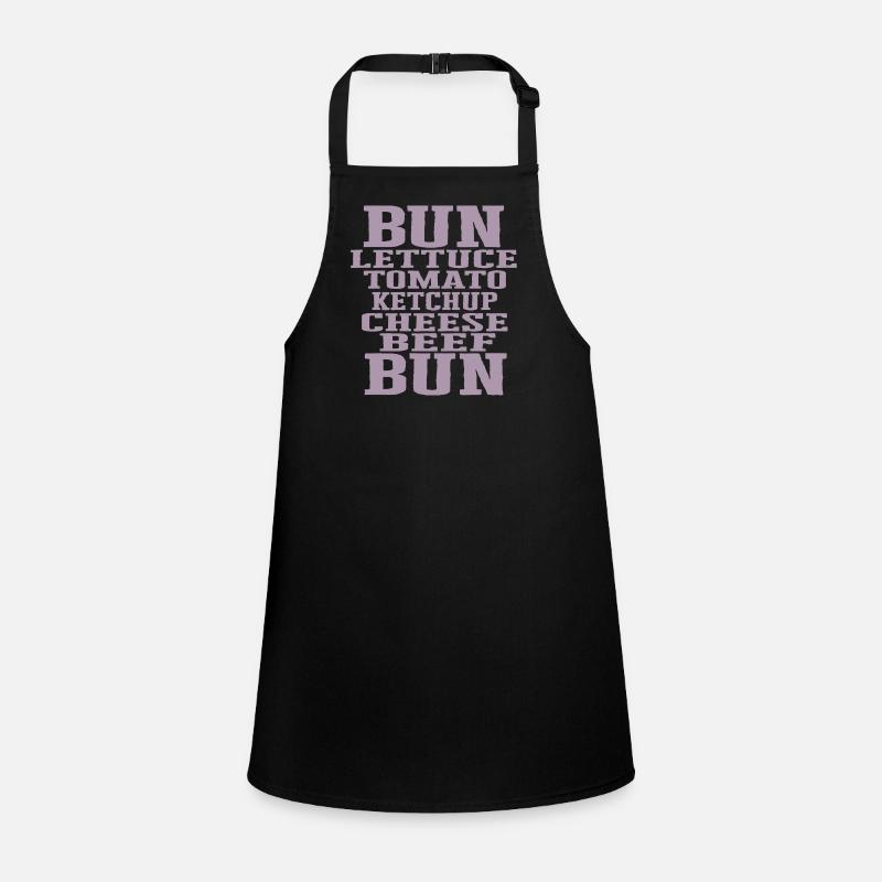 Burger Ingredients Typography Cheeseburger Construction Children's Apron