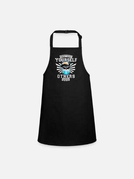 Protect yourself - save others from COVID-19 - Children's Apron - black - Front