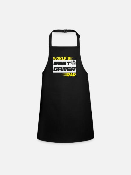 FATHER S DAY Gamer - Children's Apron - black - Front