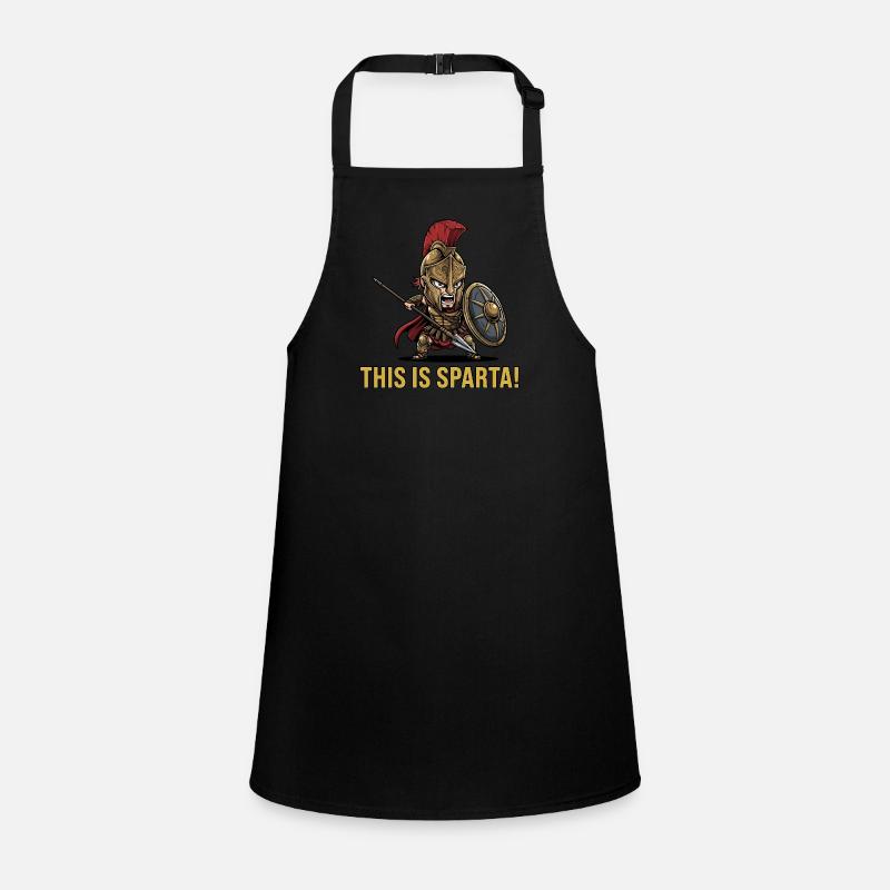Das ist Sparta - Kawaii Spartan Warrior Greek Meme Schürze für Kinder