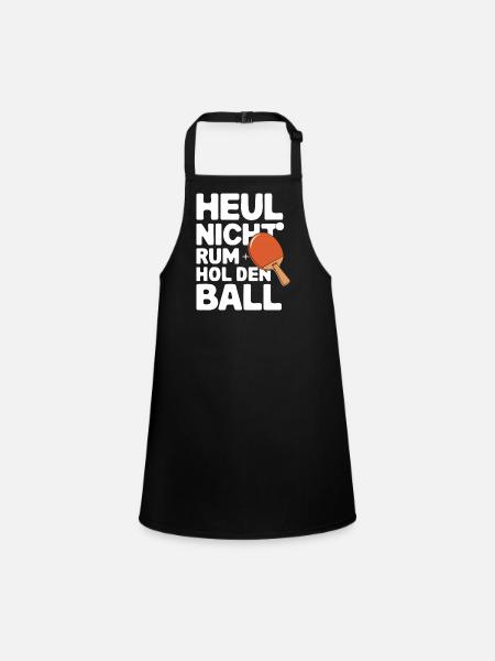 Table tennis Table tennis player - Children's Apron - black - Front