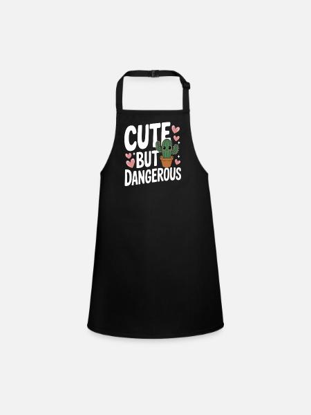 Cactus Cacti Desert Plant - Children's Apron - black - Front