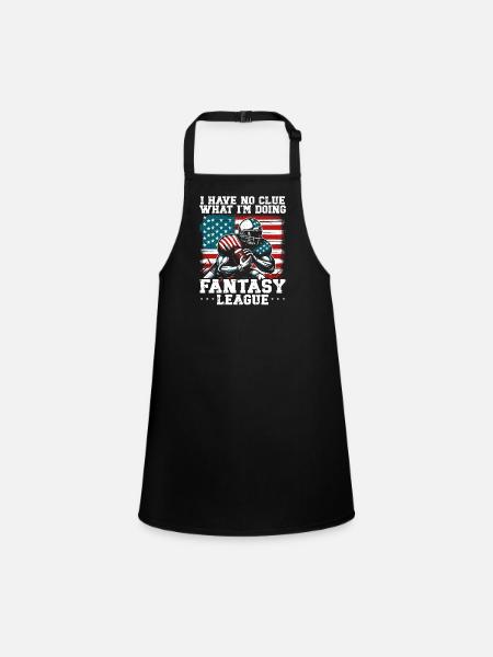 I have no clue what I'm doing fantasy league - Children's Apron - black - Front