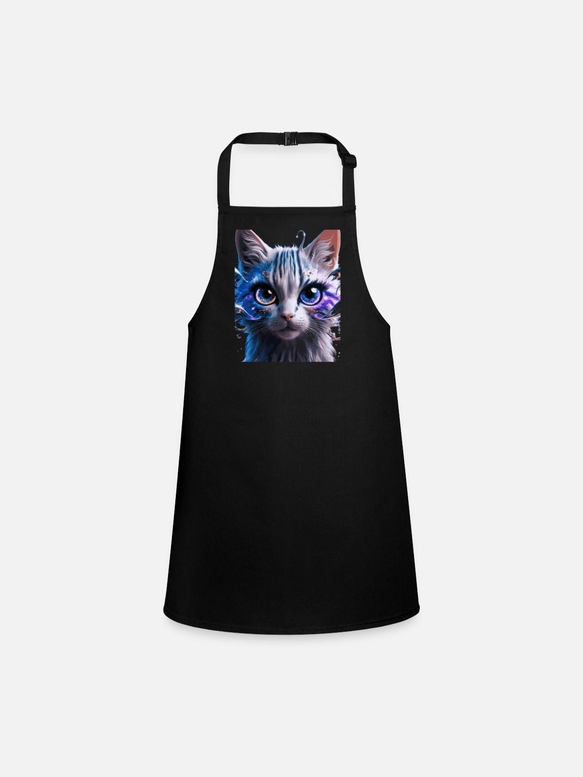 Chat de l’espace - Tablier Enfant - noir - Devant
