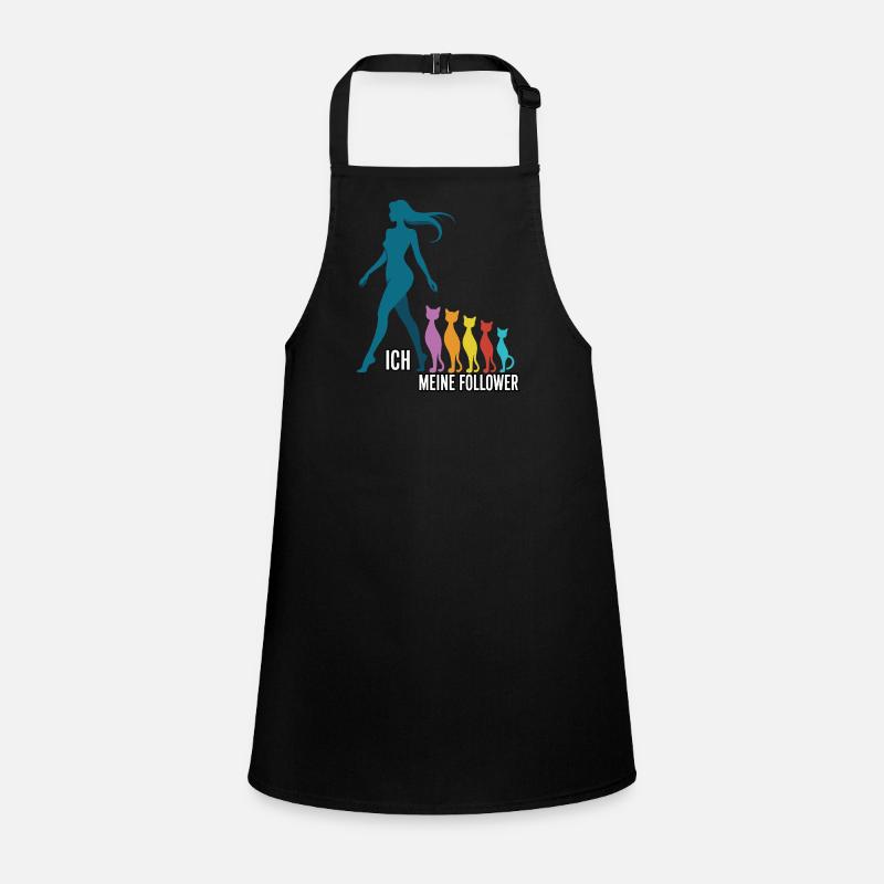 Ich & meine Follower – Katzenhumor Design Schürze für Kinder