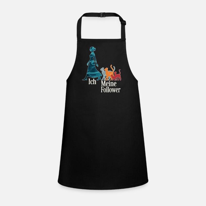 Ich & meine Follower – Katzenhumor Design Schürze für Kinder