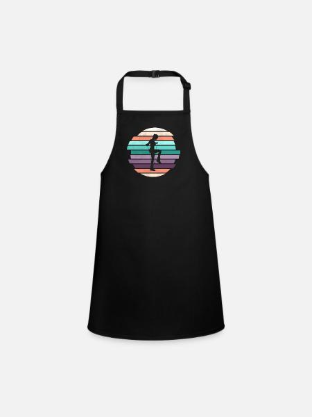 Retro Rope Jumping - Children's Apron - black - Front