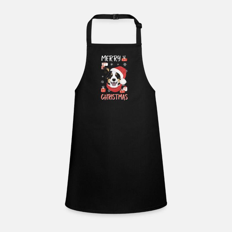 Border Collie Merry Christmas Children's Apron
