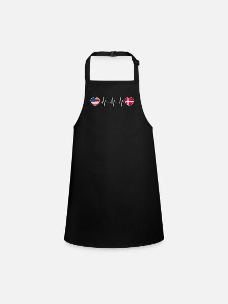 Denmark - Children's Apron - black - Front