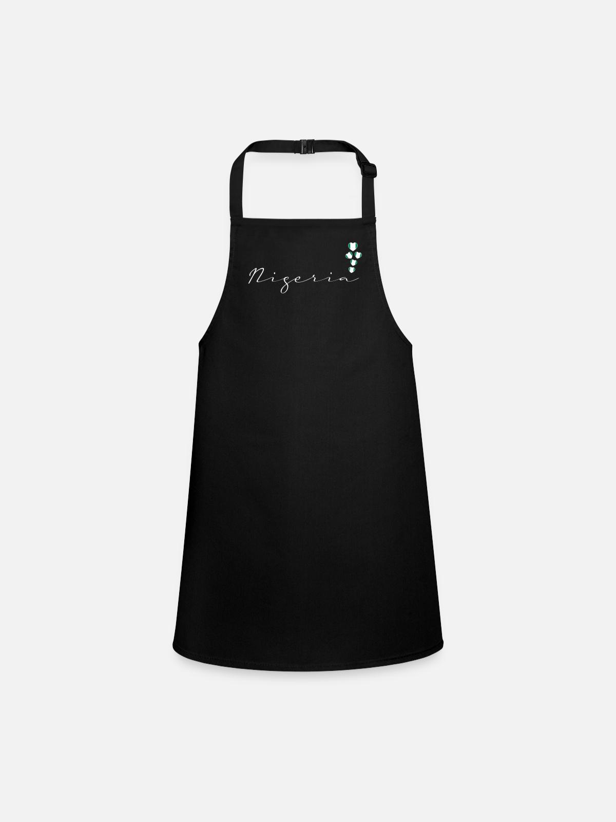 Nigeria - Children's Apron - black - Front