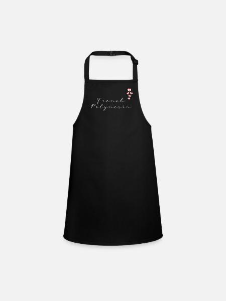 French Polynesia - Children's Apron - black - Front