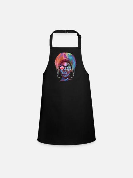 British Indian Ocean Territory - Children's Apron - black - Front