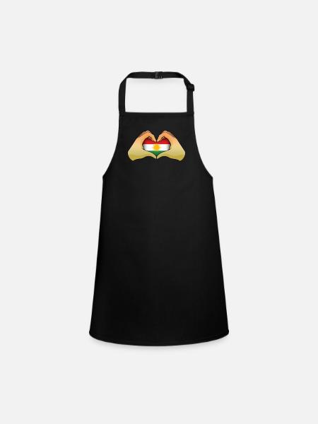 Kurdistan - Schürze für Kinder - Schwarz - Vorne