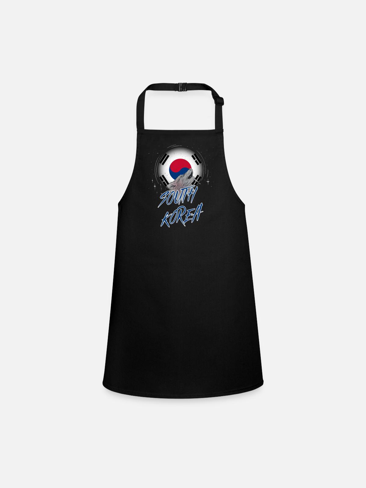 South Korea - Children's Apron - black - Front