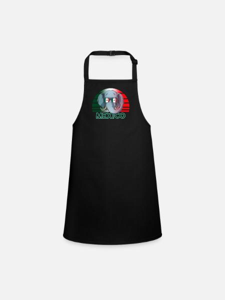 Mexico - Children's Apron - black - Front