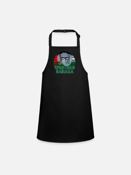 Western Sahara - Children's Apron - black - Front