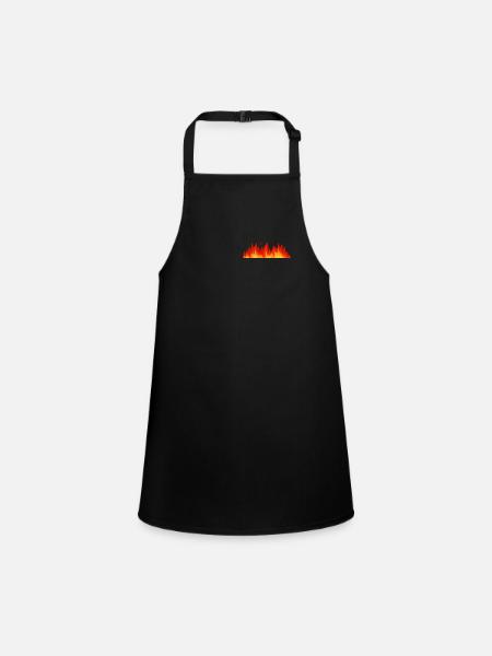 Fire! - Children's Apron - black - Front