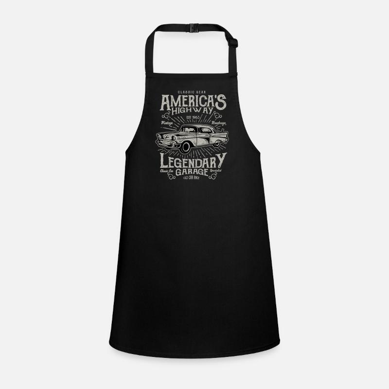 Americas Highway Vintage Retro Car Engine America Children's Apron