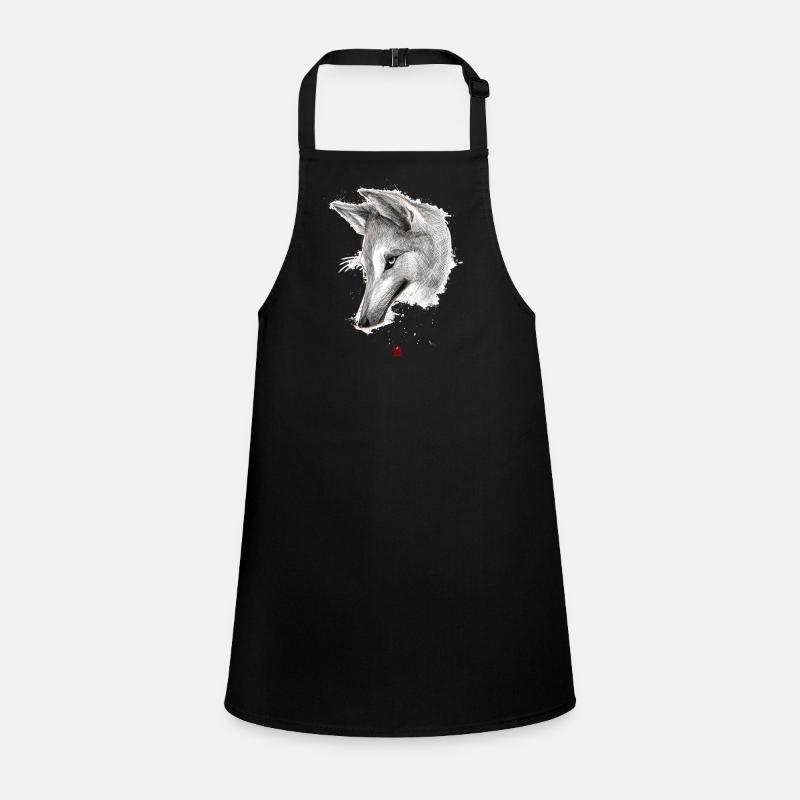 Sketchy Loup - Tablier Enfant - noir
