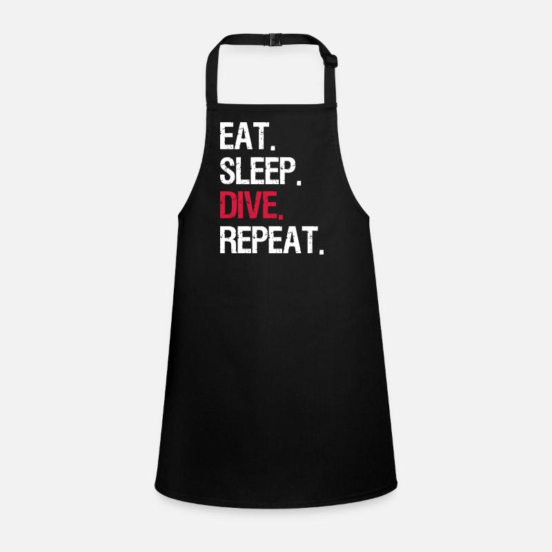 Eat Sleep Dive Repeat Schürze für Kinder