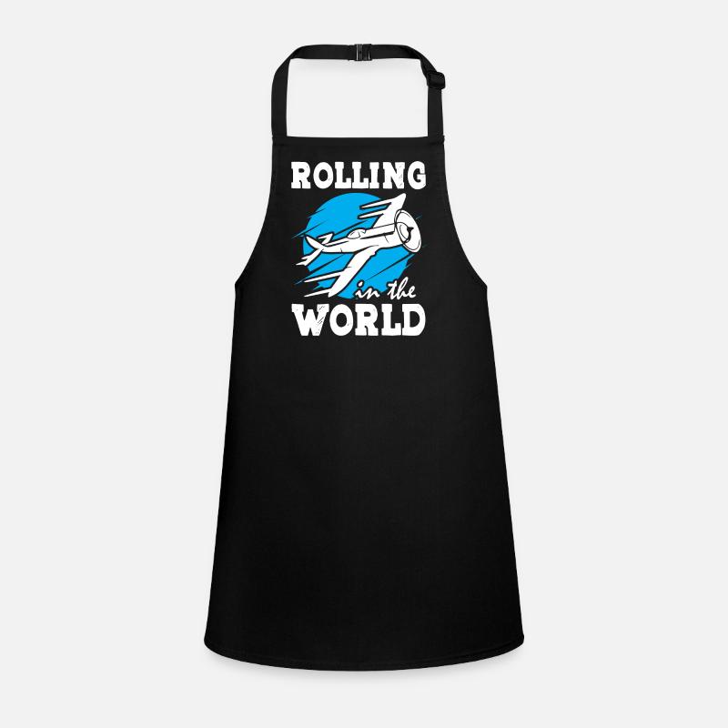 Rolling in the World With Plane Children's Apron