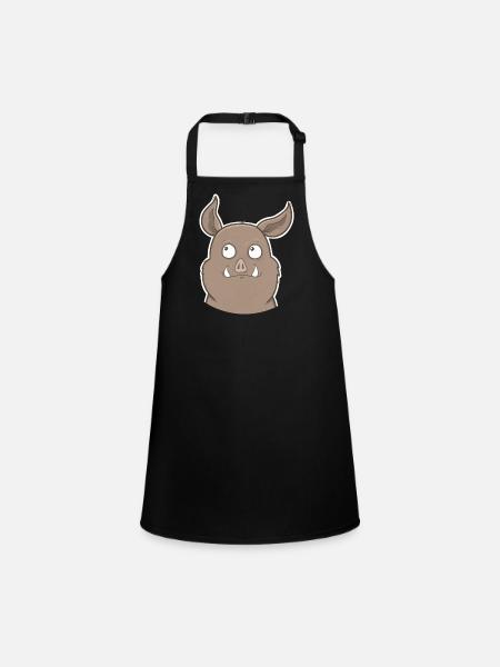 Wild boar - Children's Apron - black - Front