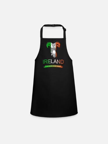Irland Ireland sheep - Schürze für Kinder - Schwarz - Vorne