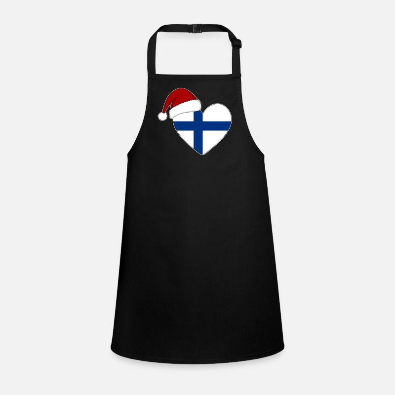 Finland flag Christmas heart Children's Apron