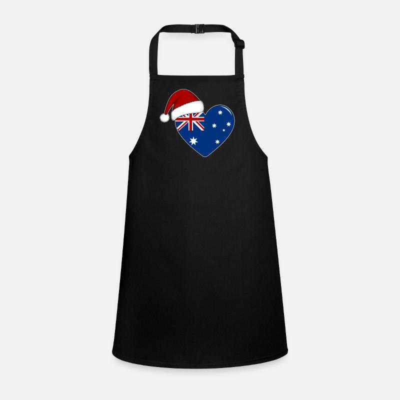 Drapeau Australie coeur de Noël Tablier Enfant