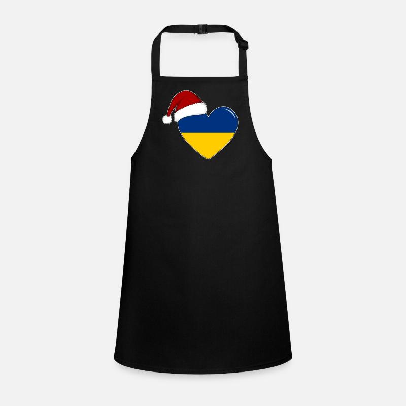 Ukraine Flag Christmas Heart Children's Apron