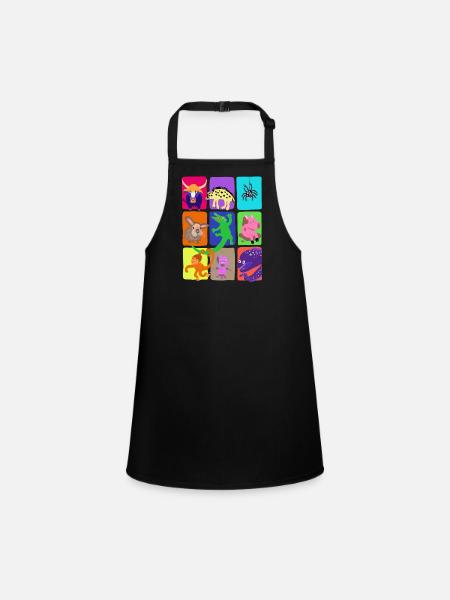 Pet Shop - Children's Apron - black - Front