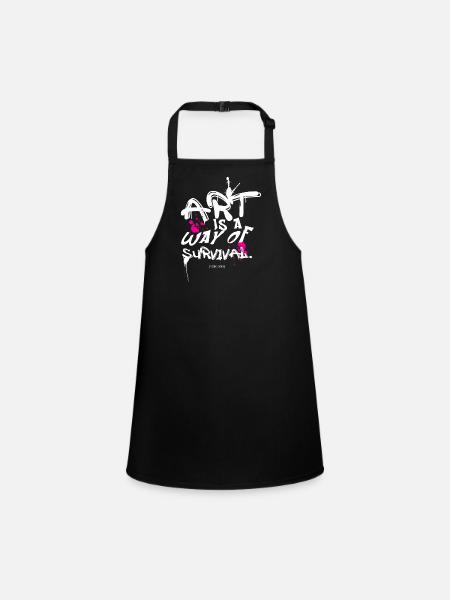 Art survival - Children's Apron - black - Front
