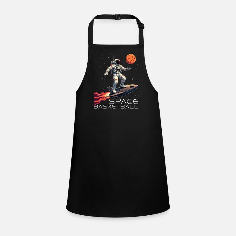 Space Basketball Astronaut Raumschiff Geschenk Schürze für Kinder