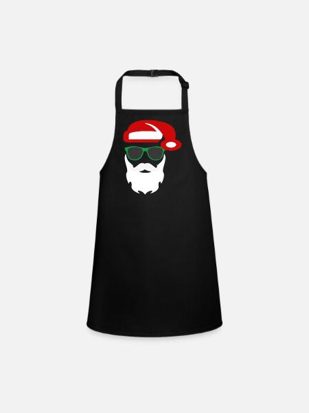 Hipster santa claus - Children's Apron - black - Front