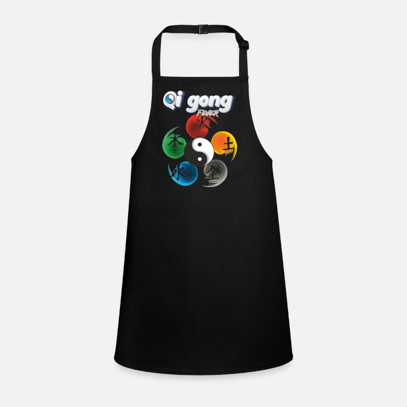 Yin Yang Five Elements Qi Gong Fever Design Children's Apron