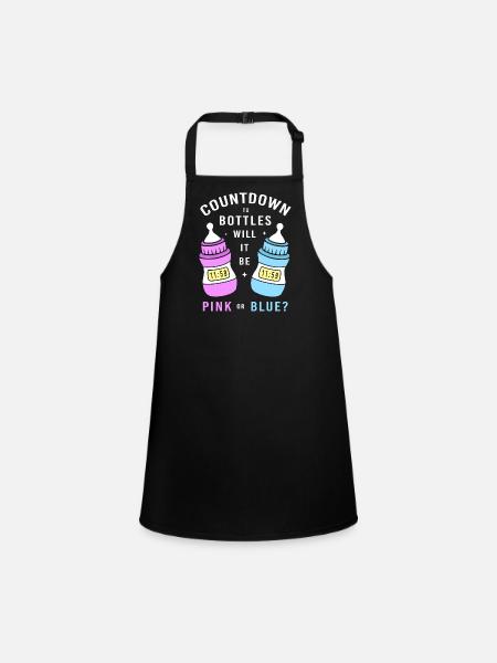 Gender Reveal New Year - Children's Apron - black - Front