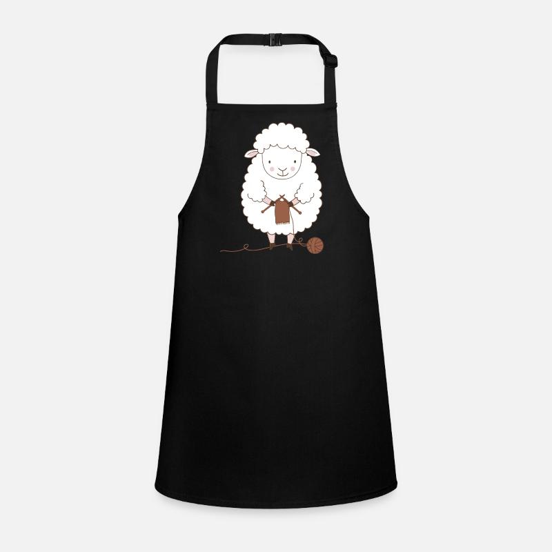 Sheep Knitter Wool and Needles Children's Apron