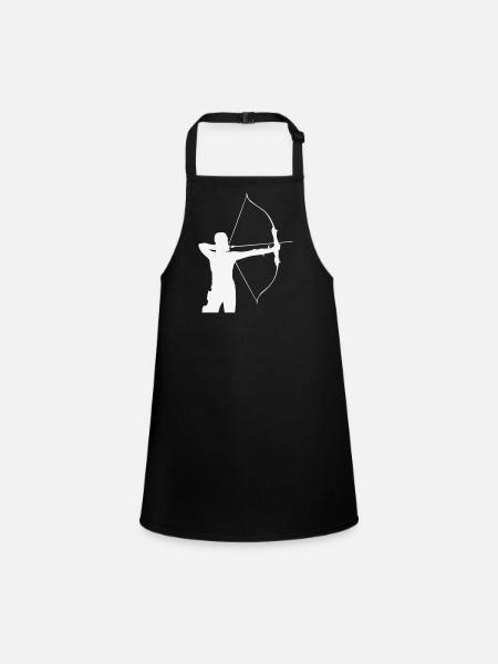 Archer silhouette - Children's Apron - black - Front